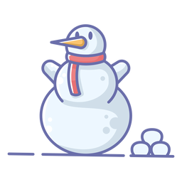 Pañuelo rojo lindo muñeco de nieve Diseño PNG