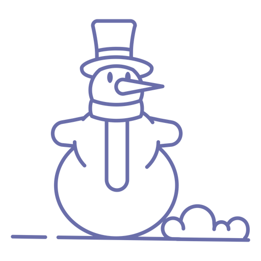 Cute Snowman Scarf Hat Outline Transparent Png Svg Vector File