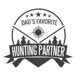 Logotipo do emblema de parceiro de caça favorito do pai Transparent PNG