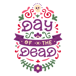 Dia dos mortos composição floral Desenho PNG