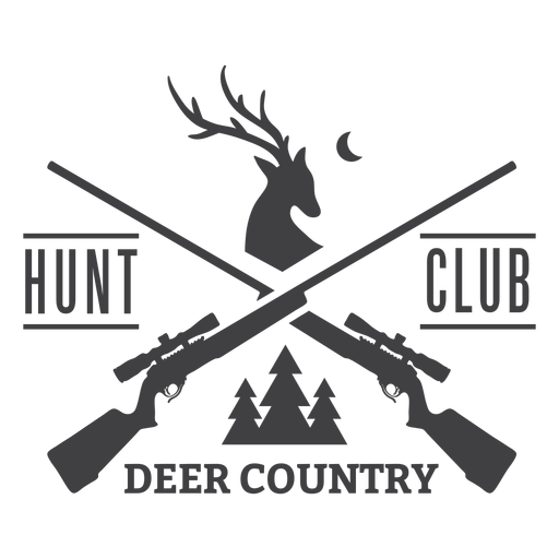 Logotipo do clube de caça ao veado Desenho PNG