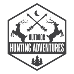 Deer outdoor hunting adventure badge logo PNG Design