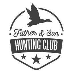 Logotipo do clube de caça pai filho Desenho PNG
