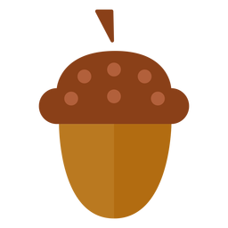 Símbolo de bellota plana Diseño PNG