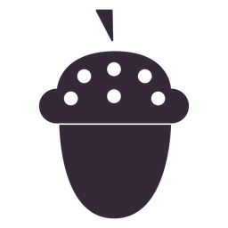 Flat acorn symbol stencil PNG Design