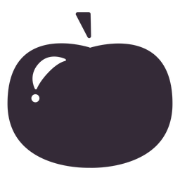 Flache Apfelsymbolschablone PNG-Design