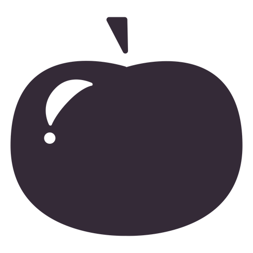 Estêncil de ícone de maçã plana Desenho PNG