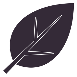 Flat leaf symbol stencil PNG Design Transparent PNG