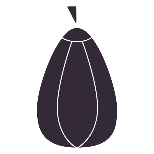 Flat pear symbol stencil PNG Design