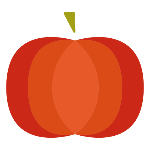 Flat pumpkin symbol PNG Design