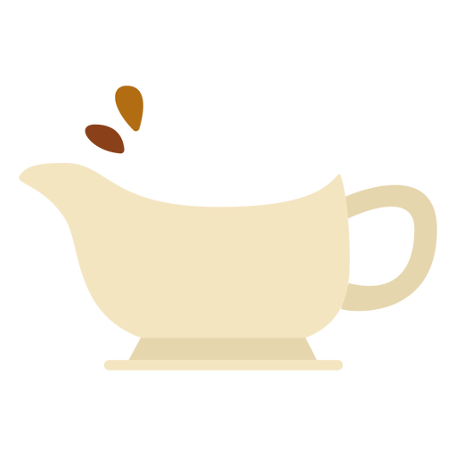 Flat thanksgiving gravy boat symbol Transparent PNG & SVG vector file