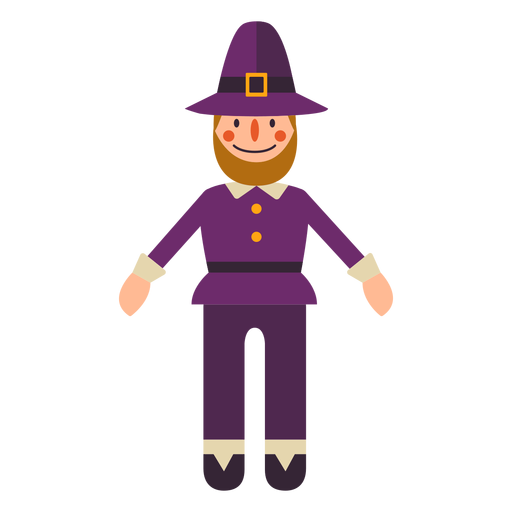 Flat thanksgiving pilgrim character