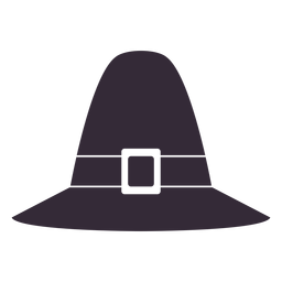 Estêncil de símbolo de chapéu de peregrino plano de ação de graças Desenho PNG