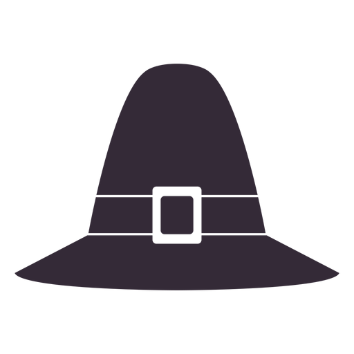 Flat thanksgiving pilgrim hat symbol stencil PNG Design