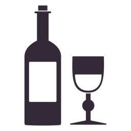 Plantilla de símbolo de vino de acción de gracias plana Transparent PNG