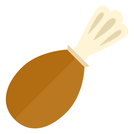 Flat turkey drumstick symbol PNG Design