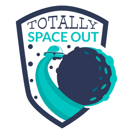 Fun Alien total Space Out Abzeichen PNG-Design