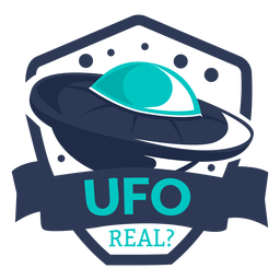 Fun alien ufo real badge PNG Design