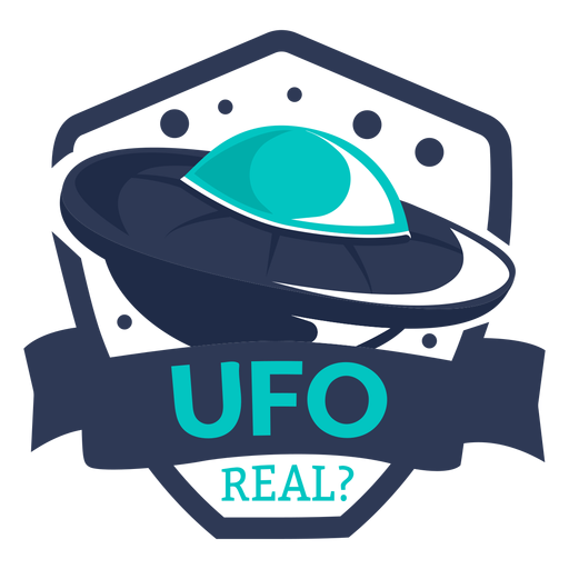 Fun alien ufo real badge PNG Design