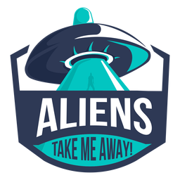 Distintivo divertido de OVNI alienígena leva-me embora Desenho PNG