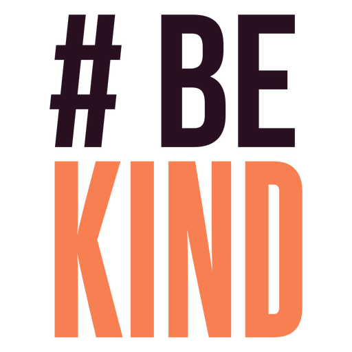 Hashtag be kind lettering PNG Design