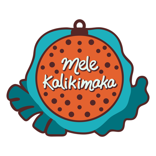 Mele kalikimaka ornament tree PNG Design