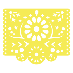 Mexikanisches tropisches Blumenschablonengelb PNG-Design