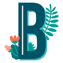 Tropical decorated capital letter b Tropical decorated capital letter b