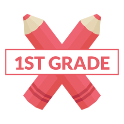 Ícone de lápis de duas cores da escola de primeira série Desenho PNG