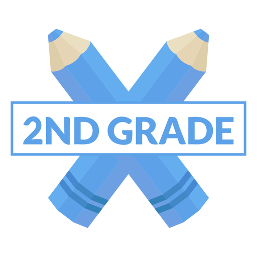 Two color pencil school 2nd grade icon