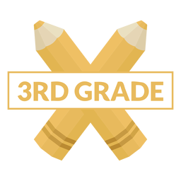 Two color pencil school 3rd grade icon Transparent PNG
