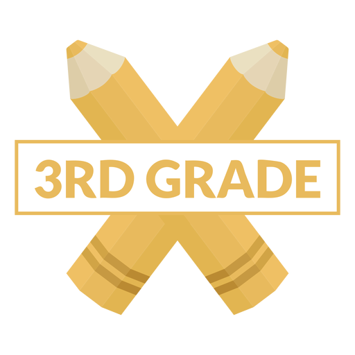 Two color pencil school 3rd grade icon