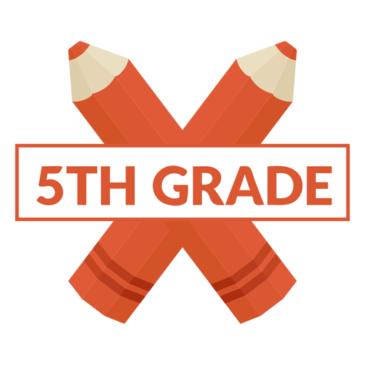 Two color pencil school 5th grade icon - Transparent PNG & SVG vector file