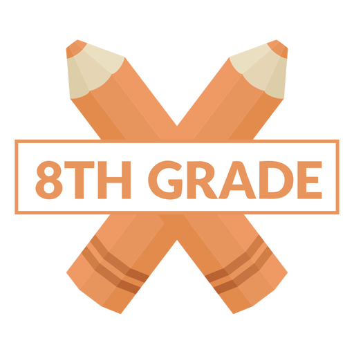 Two color pencil school 8th grade icon - Transparent PNG & SVG vector file