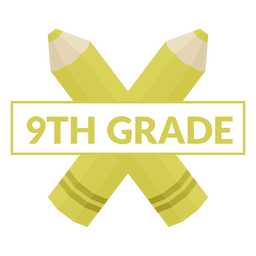 Two color pencil school 9th grade icon PNG Design Transparent PNG