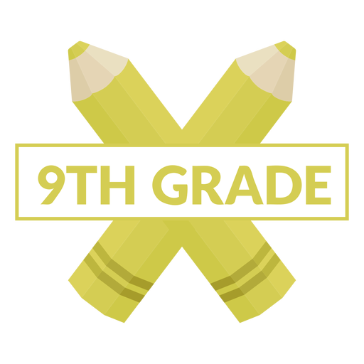 Two color pencil school 9th grade icon - Transparent PNG & SVG vector file