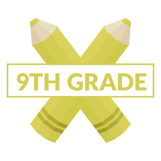 Two color pencil school 9th grade icon