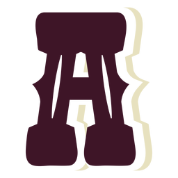Western block capital letter a PNG Design