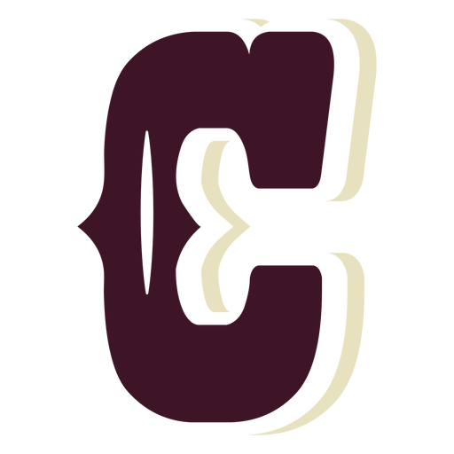 Western block capital letter c PNG Design