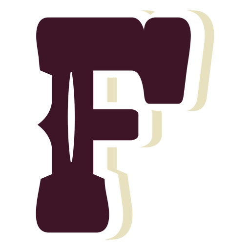 Western block capital letter f PNG Design