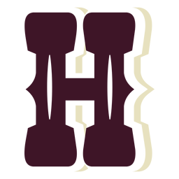 Letra mayúscula del bloque occidental h Diseño PNG
