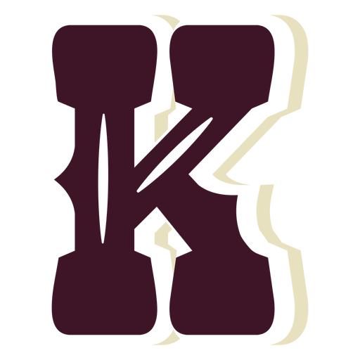 Western block capital letter k PNG Design