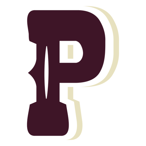 Western block capital letter p PNG Design