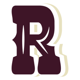 Letra mayúscula del bloque occidental r Diseño PNG