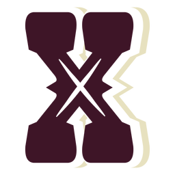 Letra x maiúscula ocidental Desenho PNG