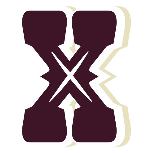 Western block capital letter x PNG Design