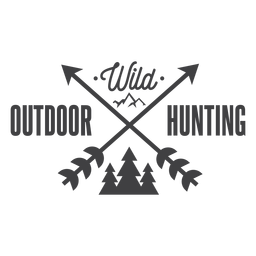 Logotipo de insignia de caza al aire libre salvaje