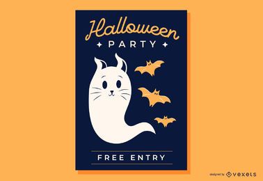 Folheto de vetor no cartaz de Halloween