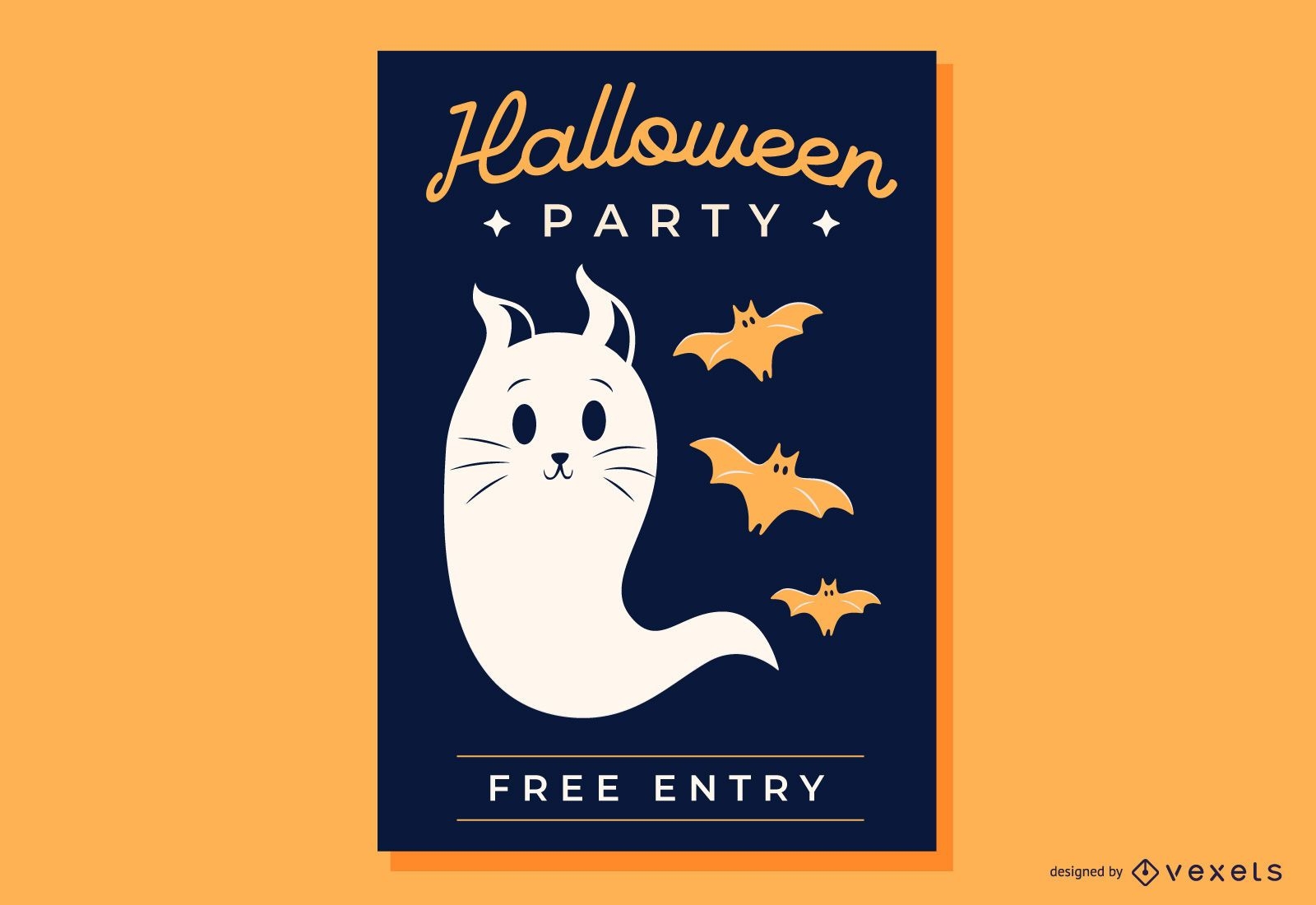 Vector Flyer on Halloween poster