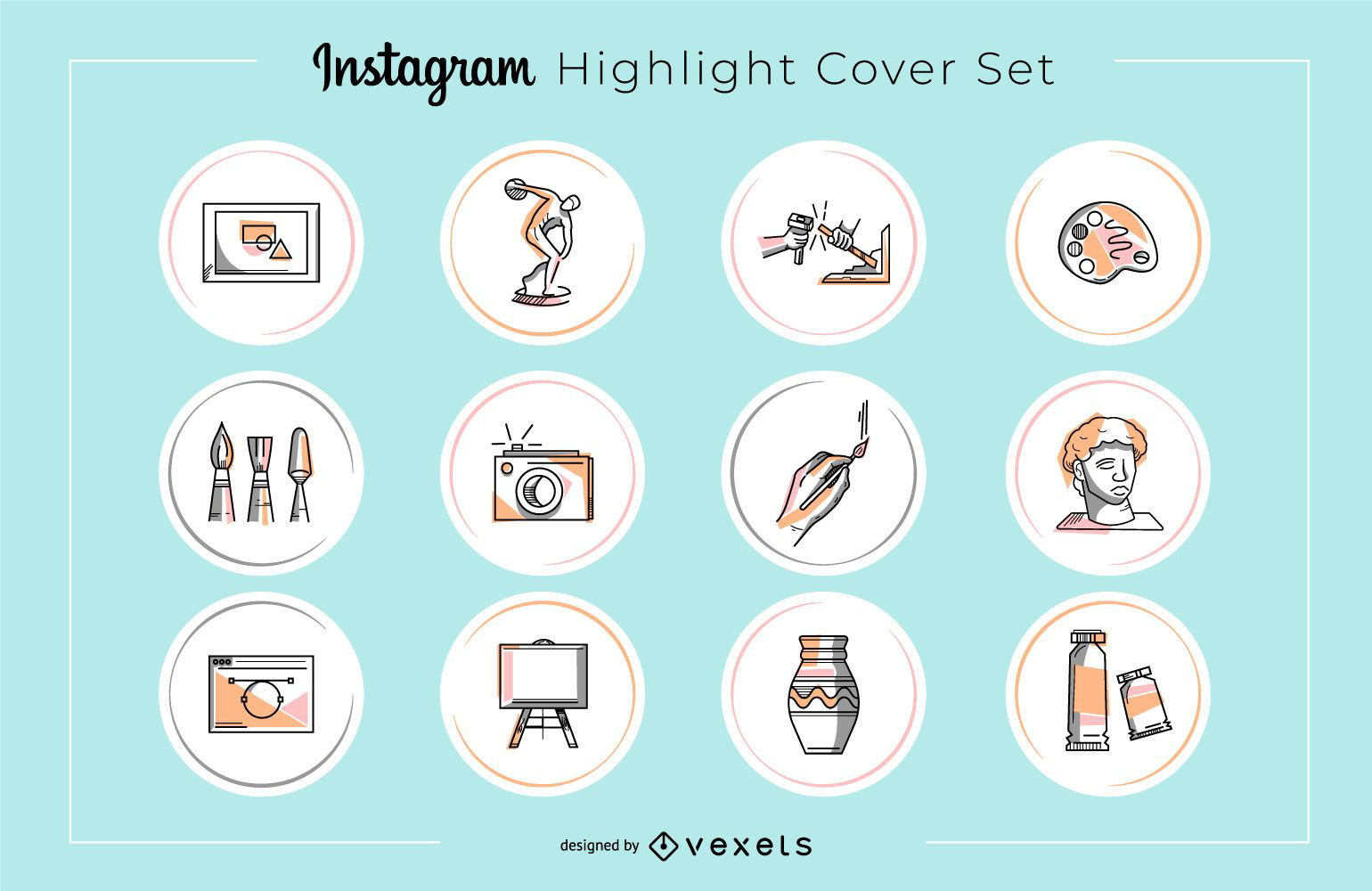 Instagram Art Highlight Cover Set